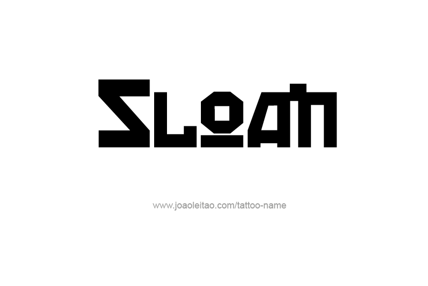 Tattoo Design Name Sloan   