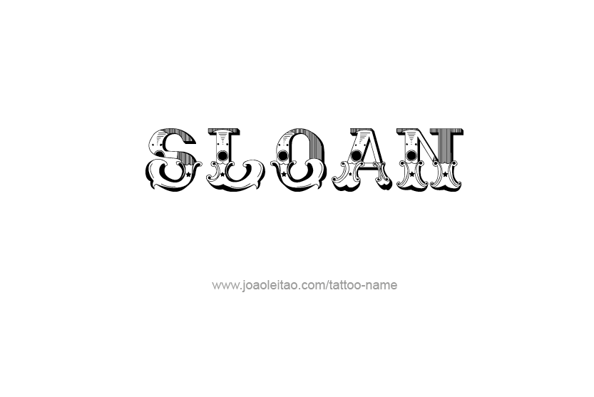 Tattoo Design Name Sloan   