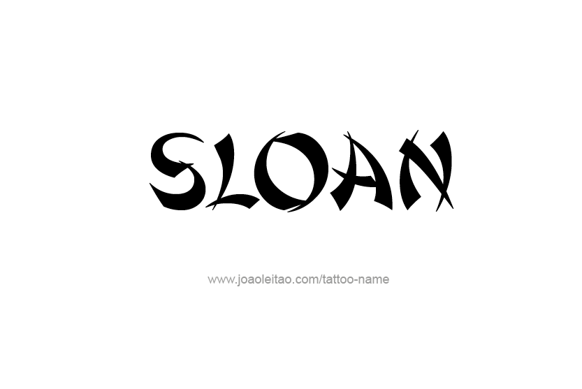 Tattoo Design Name Sloan