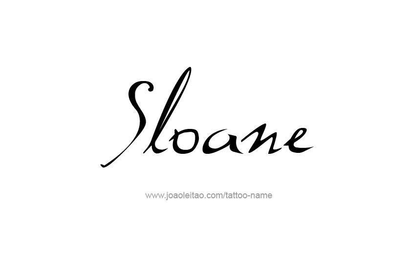 Tattoo Design Name Sloane   