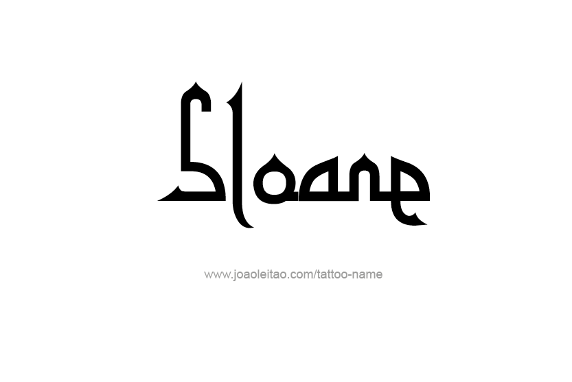 Tattoo Design Name Sloane   