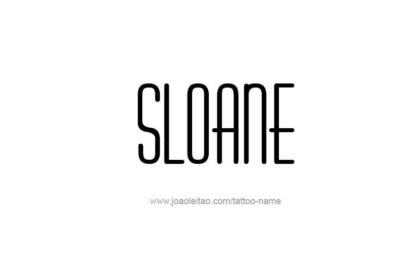 Tattoo Design Name Sloane   