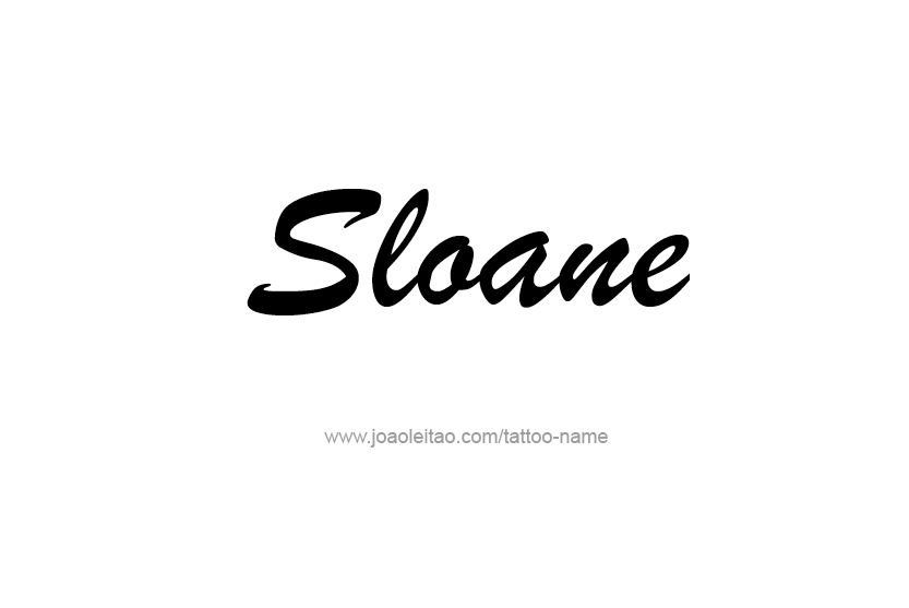 Tattoo Design Name Sloane   