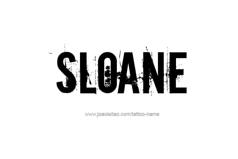 Tattoo Design Name Sloane   