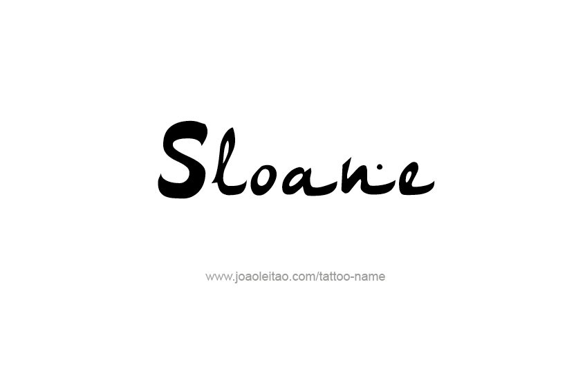 Tattoo Design Name Sloane   