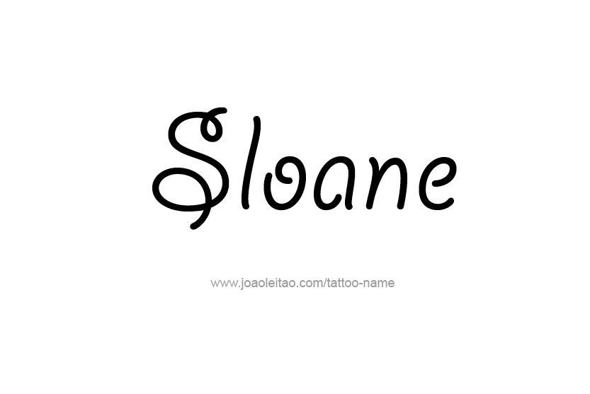 Tattoo Design Name Sloane   