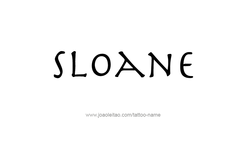 Tattoo Design Name Sloane   