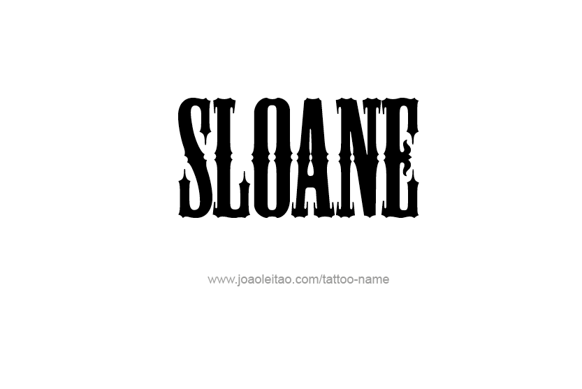 Tattoo Design Name Sloane   