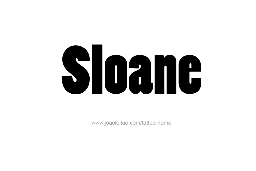 Tattoo Design Name Sloane   