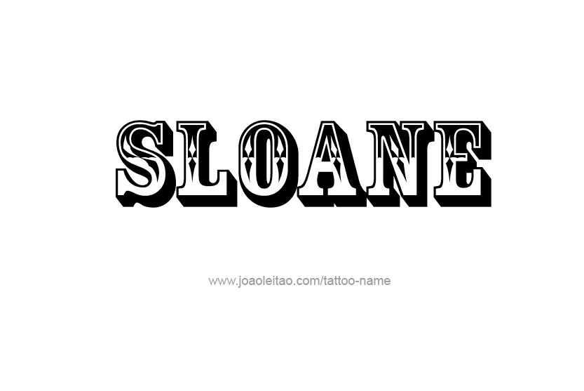 Tattoo Design Name Sloane   