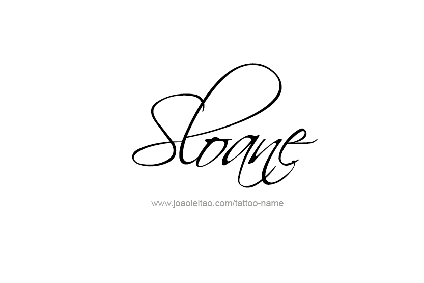 Tattoo Design Name Sloane   