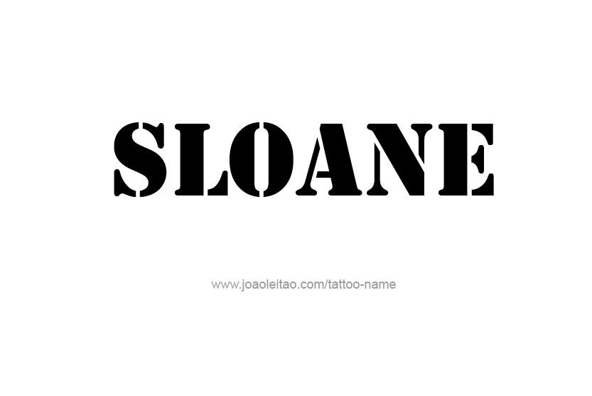 Tattoo Design Name Sloane   