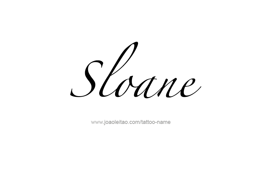 Tattoo Design Name Sloane   