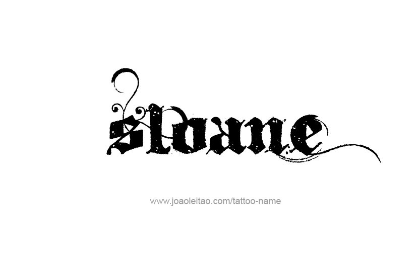 Tattoo Design Name Sloane   