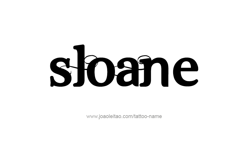 Tattoo Design Name Sloane   