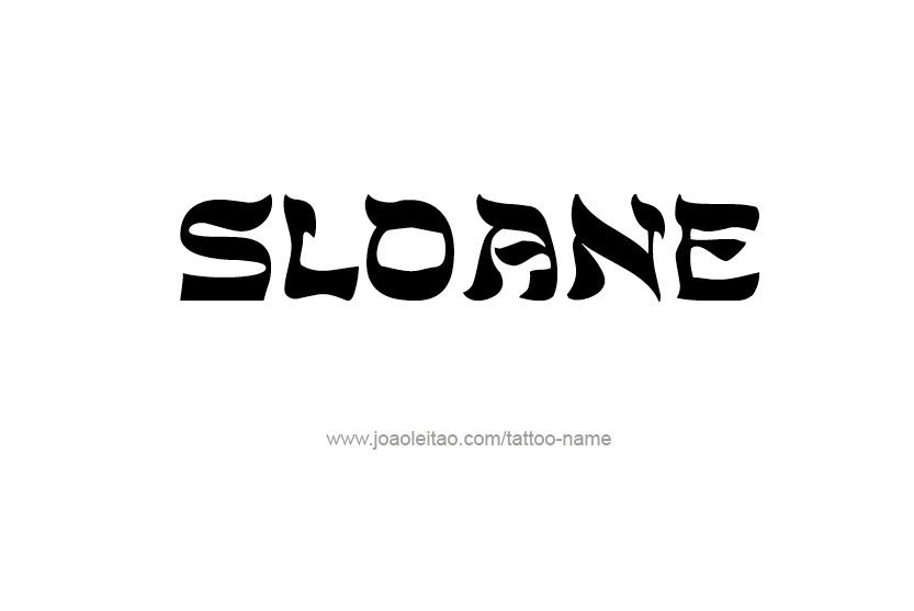 Tattoo Design Name Sloane   