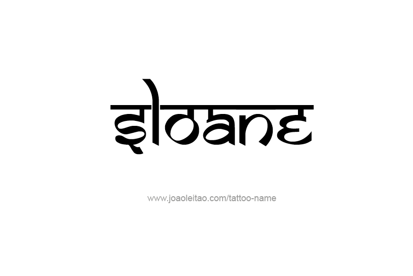 Tattoo Design Name Sloane   