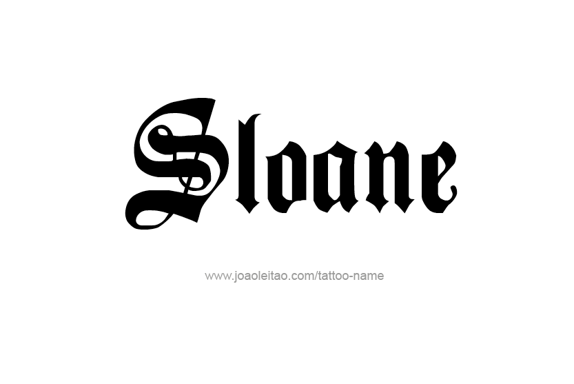 Tattoo Design Name Sloane   