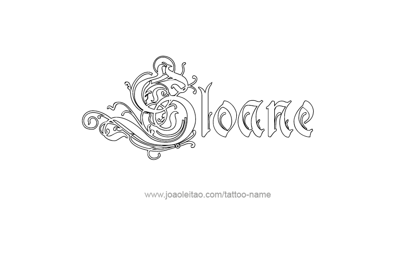 Tattoo Design Name Sloane   