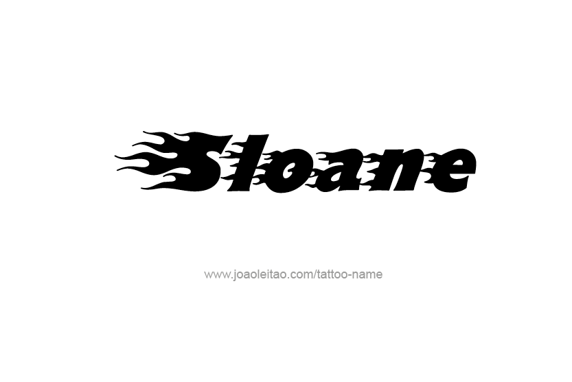 Tattoo Design Name Sloane   