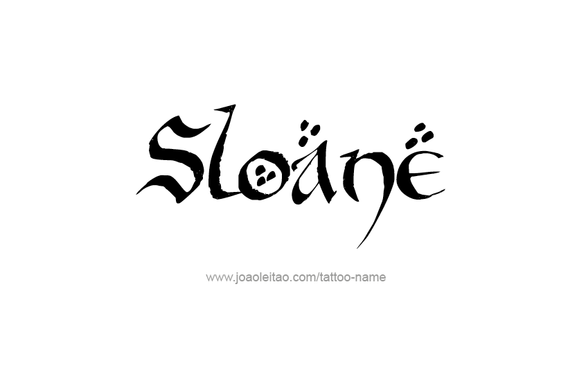 Tattoo Design Name Sloane   