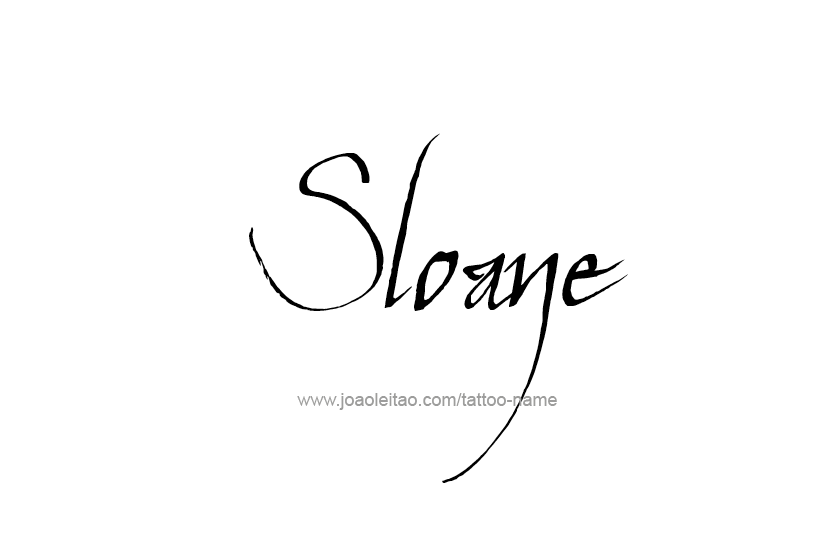 Tattoo Design Name Sloane   