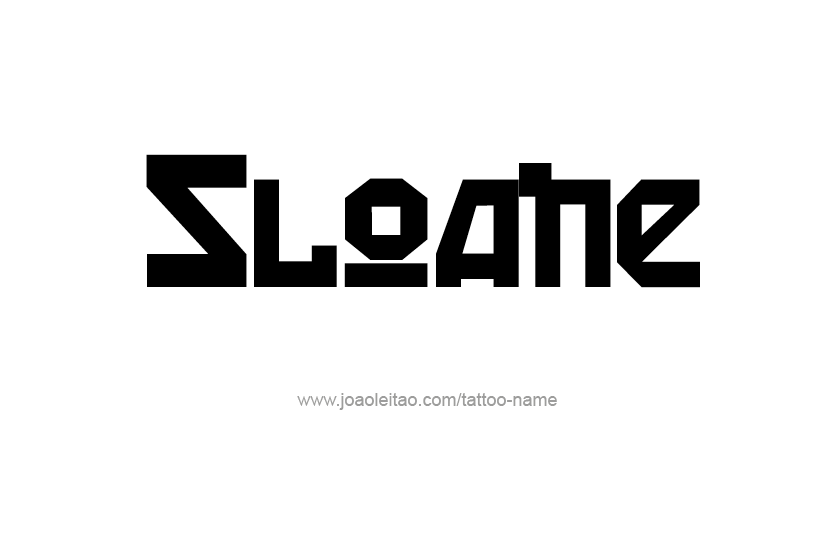 Tattoo Design Name Sloane   