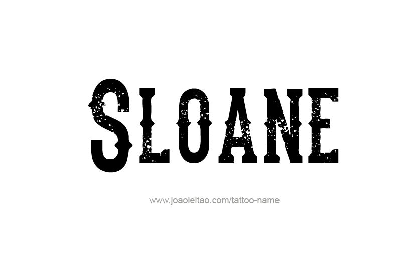 Tattoo Design Name Sloane   