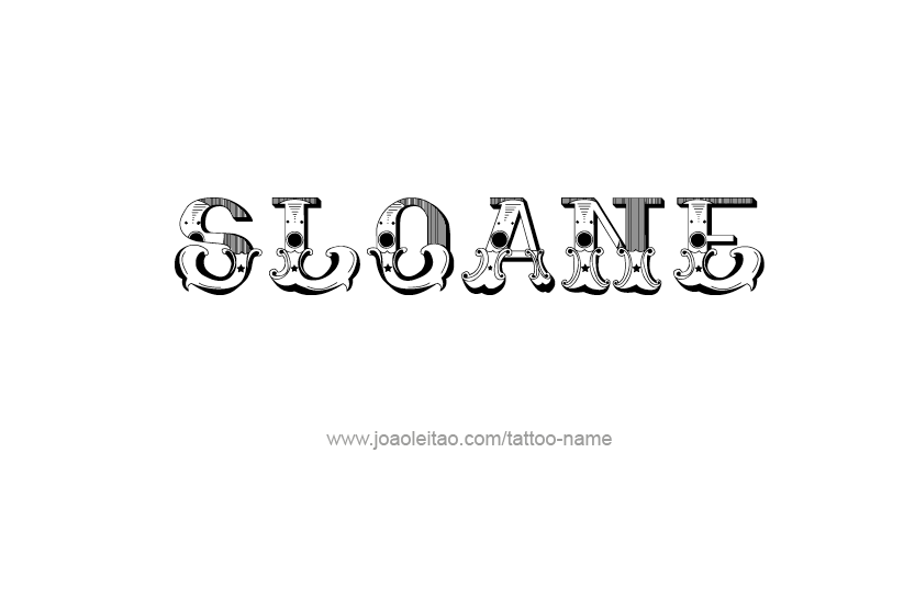 Tattoo Design Name Sloane   