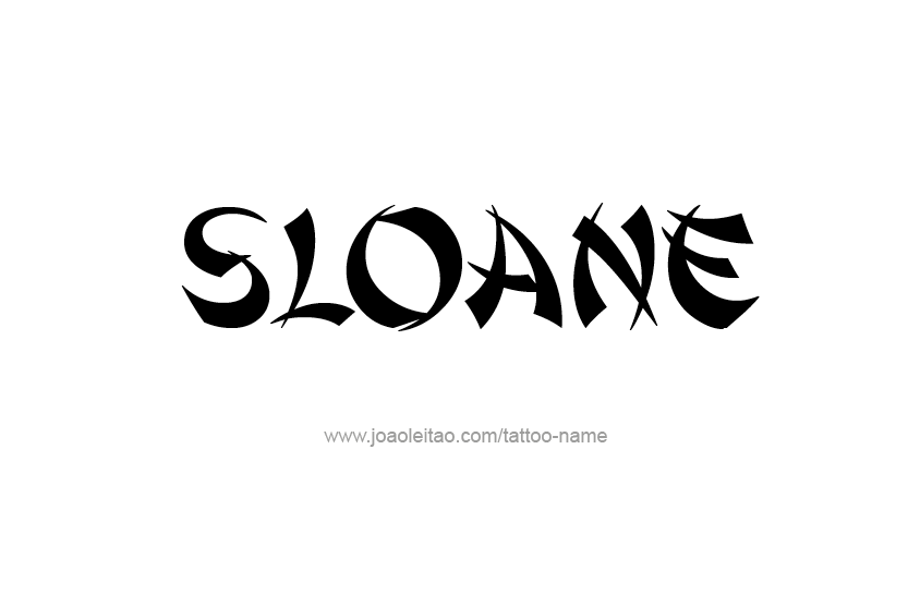 Tattoo Design Name Sloane