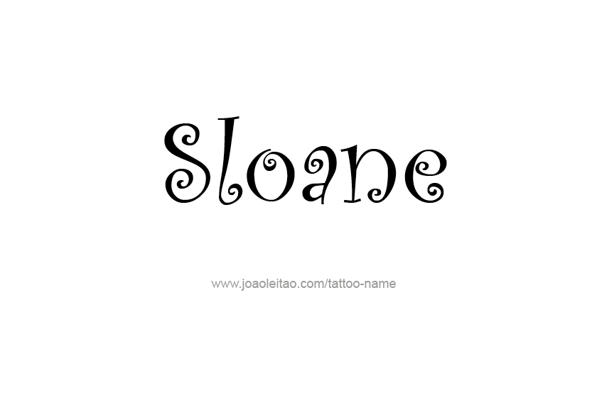 Tattoo Design Name Sloane   