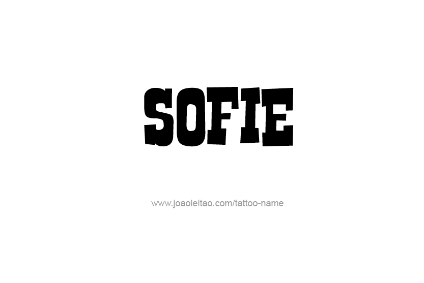 Tattoo Design Name Sofie   