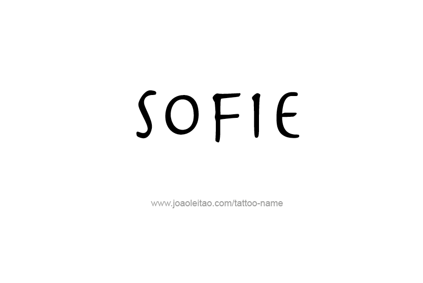 Tattoo Design Name Sofie   