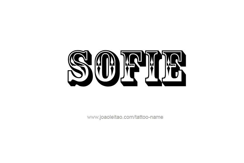 Tattoo Design Name Sofie   