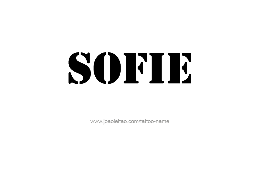 Tattoo Design Name Sofie   