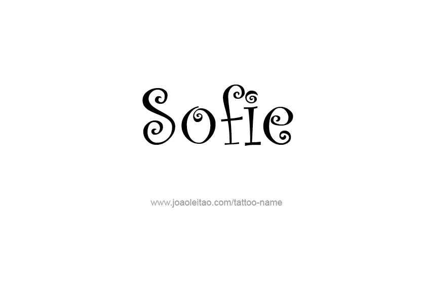 Tattoo Design Name Sofie   