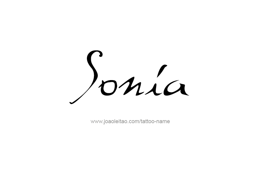 Tattoo Design Name Sonia   