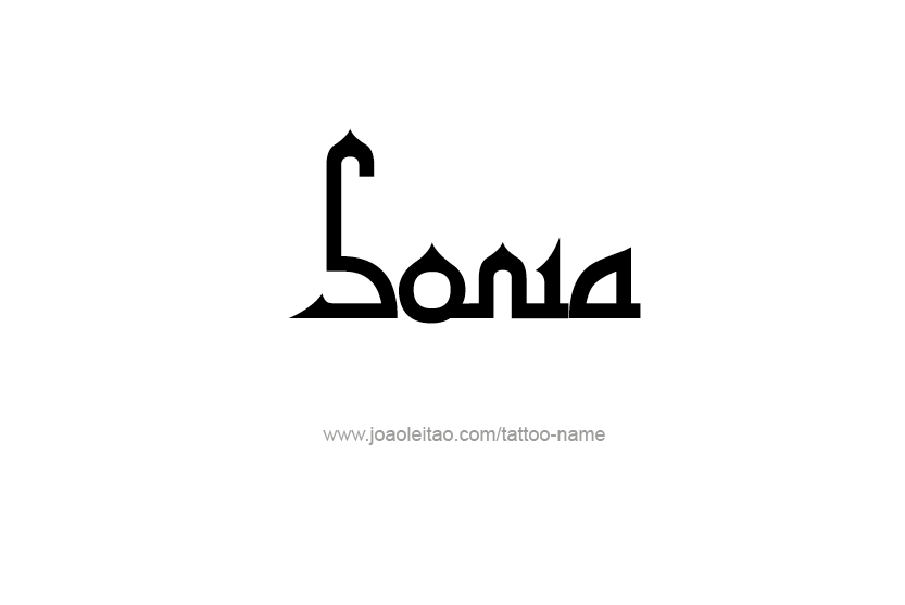 Tattoo Design Name Sonia   