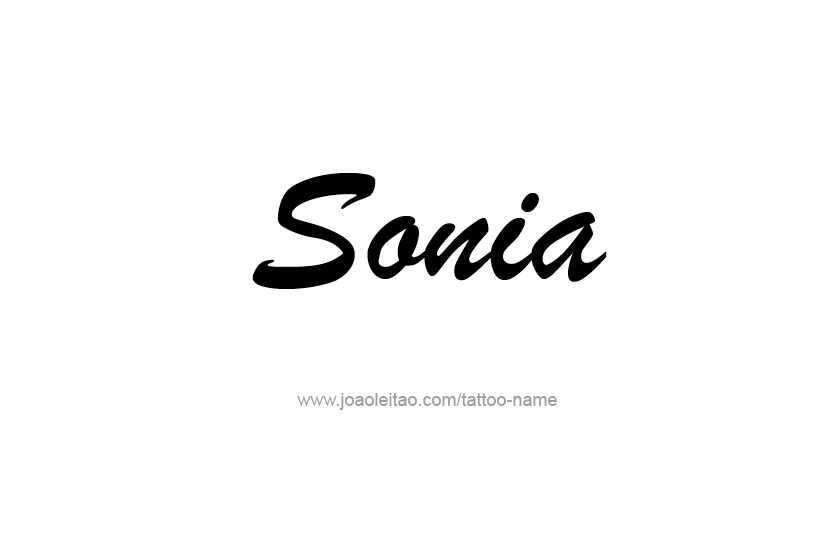 Tattoo Design Name Sonia   