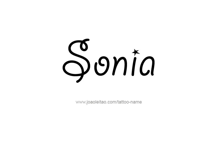 Tattoo Design Name Sonia   