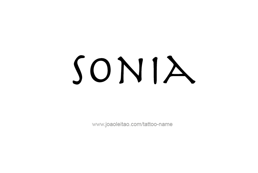 Tattoo Design Name Sonia   