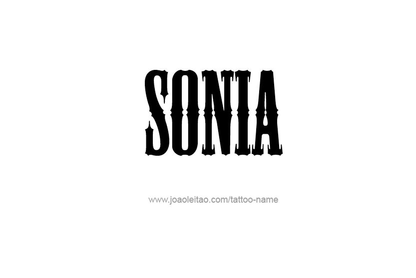 Tattoo Design Name Sonia   