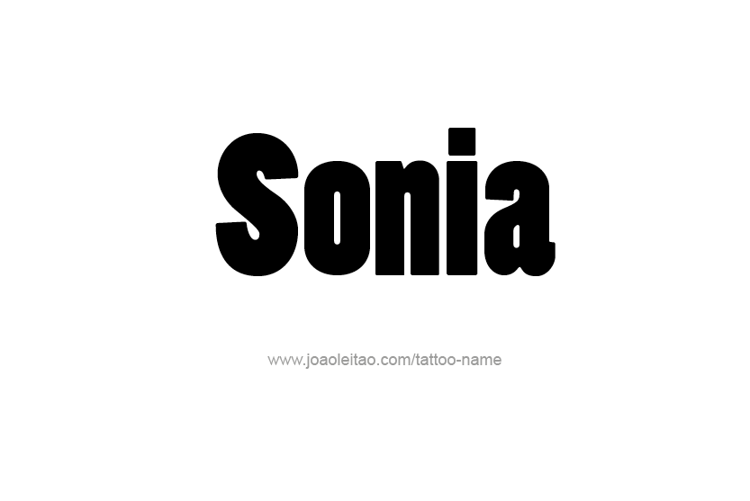 Tattoo Design Name Sonia   