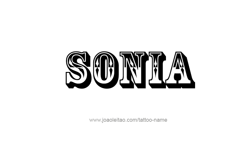 Tattoo Design Name Sonia   