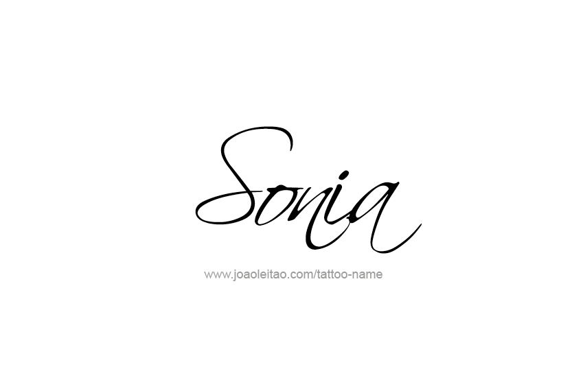 Tattoo Design Name Sonia   