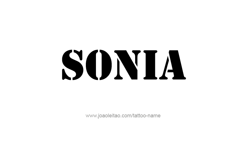 Tattoo Design Name Sonia   