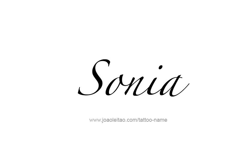 Tattoo Design Name Sonia   