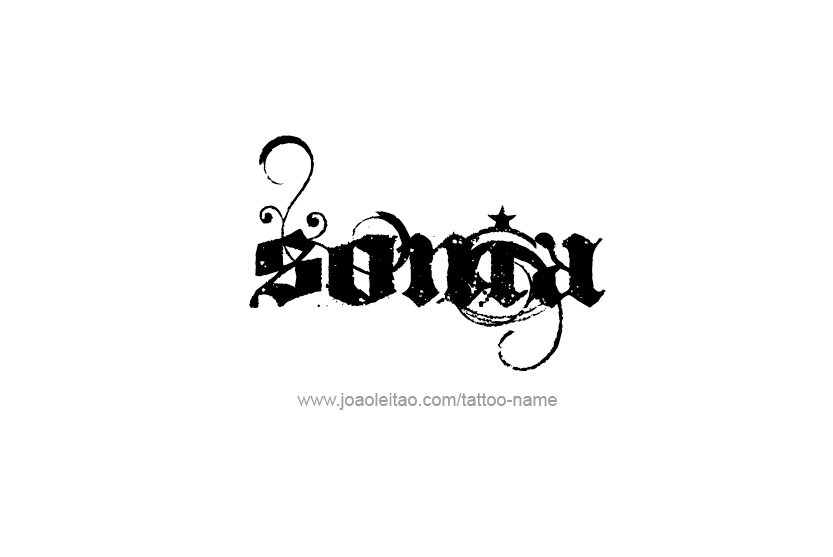 Tattoo Design Name Sonia   
