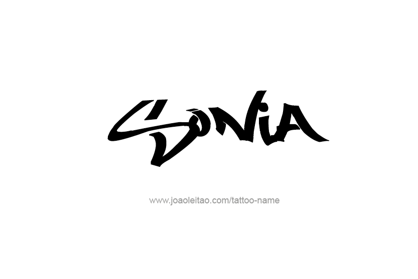 Tattoo Design Name Sonia   