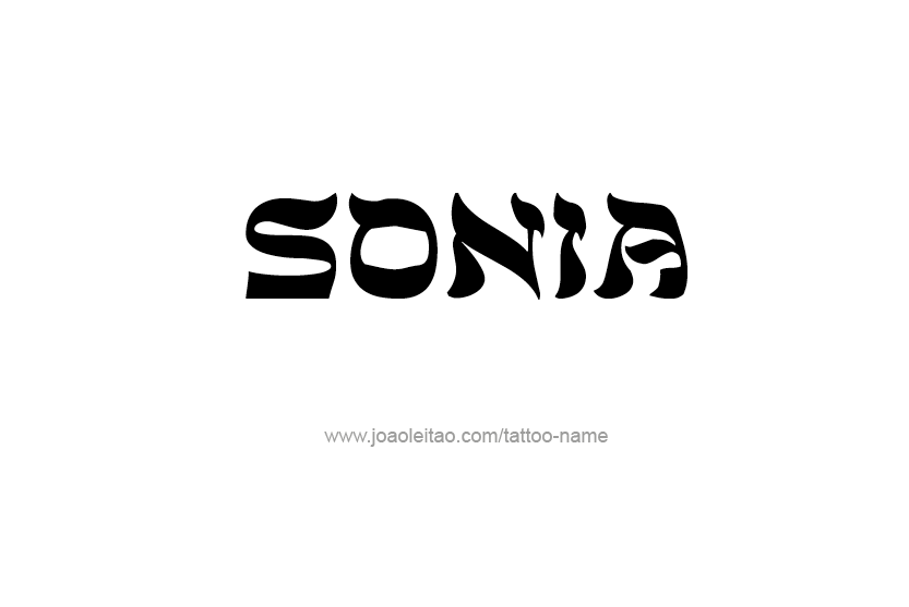 Tattoo Design Name Sonia   